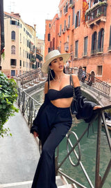 BUBBLE SLEEVE TWO PIECE SUIT IN BLACK Suits styleofcb