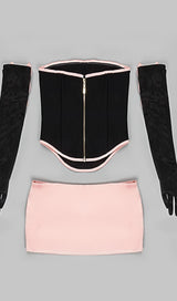 CORSET BOWKNOT TWO PIECE SET Clothing styleofcb