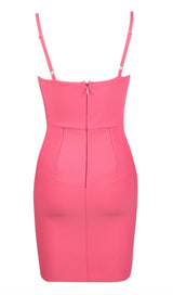BANDAGE FISHBONE MINI DRESS IN PINK Dresses styleofcb