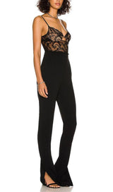 LACE BANDAGE JUMPSUIT IN BLACK styleofcb