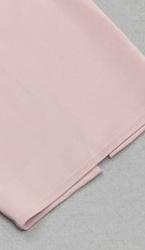 APPLIQUÉD BANDAGE MIDII DRESS IN PALE PINK DRESS STYLE OF CB