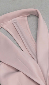 APPLIQUÉD BANDAGE MIDII DRESS IN PALE PINK DRESS STYLE OF CB