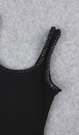 ASYMMETRIC BANDAGE MIDI DRESS IN BLACK Dresses styleofcb