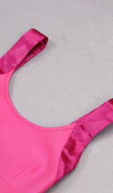 ASYMMETRIC BANDAGE MIDI DRESS IN PINK Dresses styleofcb