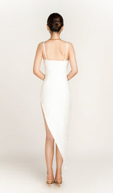 ASYMMETRIC CRYSTAL FLOWER DRESS IN BLACK Dresses styleofcb