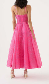 ASYMMETRICALLY GATHERED MAXI DRESS IN ORGANZA DRESS STYLE OF CB