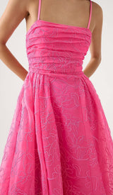 ASYMMETRICALLY GATHERED MAXI DRESS IN ORGANZA DRESS STYLE OF CB