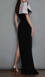 ASYMMETRIC DIAMOND HIGH-LOW DRESS IN BLACK DRESS STYLE OF CB