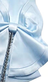 BABY BLUE CRYSTAL BOW MINI DRESS Dresses styleofcb