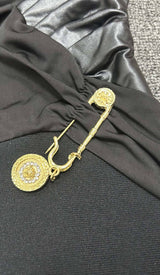 BACKLESS SLEEVELESS BANDAGE MAXI DRESS IN BLACK DRESS STYLE OF CB