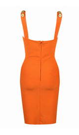 BANDAGE MINI DRESS IN ORANGE Dresses styleofcb