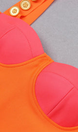 BANDAGE MINI DRESS IN ORANGE Dresses styleofcb