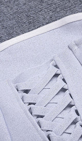 BANDEAU WAIST-TIGHTENING MAXI DRESS IN WHITE STYLE OF CB