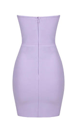 BANDEAU BANDAGE MINI DRESS IN LILAC DRESS STYLE OF CB