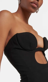BANDEAU BANDAGE MINI DRESS IN BLACK DRESS STYLE OF CB