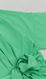 BATWING SLEEVE SHIRT MIDI DRESS IN GREEN DRESS STYLE OF CB