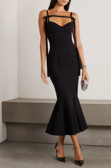 STRAPLESS STRAPY SLIM MAXI DRESS IN BLACK Dresses styleofcb