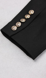 BELTED DOUBLE-BREASTED BLACK SUIT DRESSES styleofcb