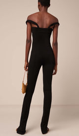 BIKINI KNIT JUMPSUIT IN BLACK DRESS STYLE OF CB