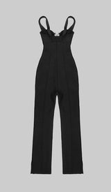 BIKINI KNIT JUMPSUIT IN BLACK DRESS STYLE OF CB