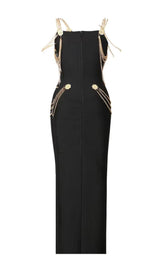 BLACK BANDAGE SWEETHEART SPLIT MAXI DRESS Dresses styleofcb
