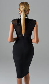 BLACK DIAMOND MIDI BANDAGE DRESS styleofcb