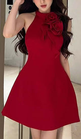BOSE EMBELLISHED SLEEVELESS MINI DRESS IN RED DRESS styleofcb