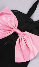 BOW BACK MINI DRESS IN BLACK Dresses styleofcb