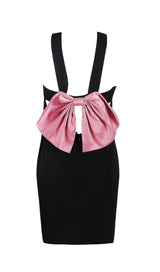 BOW BACK MINI DRESS IN BLACK Dresses styleofcb