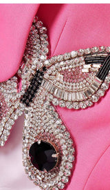 BOW EMBELLISHED CRYSTA TWO PIECE SET DRESS STYLE OF CB