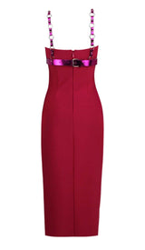 BRALETTE STRAPLESS MIDI DRESS IN RED DRESS STYLE OF CB