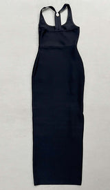 BUCKLE BANDAGE MAXI DRESS IN BLACK DRESS STYLE OF CB