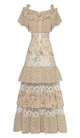 BUTTERFLY SLEEVE TIERED MAXI DRESS DRESS STYLE OF CB