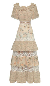 BUTTERFLY SLEEVE TIERED MAXI DRESS DRESS STYLE OF CB