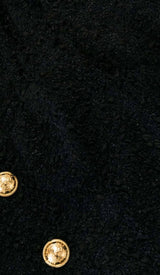 BUTTONED STRAP MINI DRESS IN BLACK styleofcb