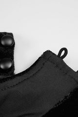 BACKLESS CUT-OUT DETAILED VELVET MIDI DRESS styleofcb