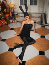 HOLLOW LACE BUNNY EAR Masks sis label