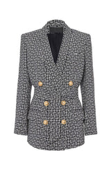 COLOURWAY BELTED DOUBLE-BREASTED BLAZER DRESS styleofcb