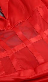 CORSET PLUNGE JACKET DRESS IN RED DRESS STYLE OF CB