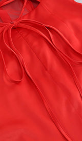 CORSET PLUNGE JACKET DRESS IN RED DRESS STYLE OF CB