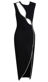 CRYSTAL BANDAGE DRESS IN BLACK Dresses styleofcb