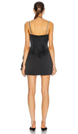 CRYSTAL BOW MINI DRESS IN BLACK styleofcb