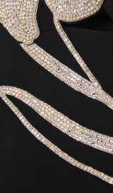 CRYSTAL FLOWER BANDAGE MINI DRESS IN WHITE Dresses styleofcb