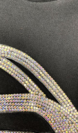 CRYSTAL FLOWER BANDAGE MINI DRESS IN WHITE Dresses styleofcb