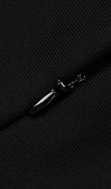 CRYSTAL FLOWER MINI DRESS IN BLACK Dresses styleofcb