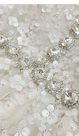 CRYSTAL HALTER MINI DRESS IN WHITE DRESS STYLE OF CB