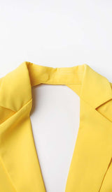 CRYSTAL OPEN BACK JACKET DRESS IN YELLOW DRESS STYLE OF CB