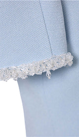 CRYSTAL TRIM TWO PIECE SET IN SKY BLUE DRESS STYLE OF CB