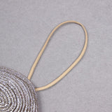 CRYSTALS BANDEAU TOP IN SILVER styleofcb