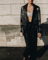 CRYSTALS BANDEAU TOP IN SILVER styleofcb